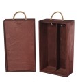 Skrzynka na wino wym. 33 x 18,4 x 9,5 producent Vintore skrzynki na wino w kolorze mahoniowym idealne na dwie butelki wina