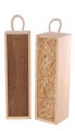Opakowanie drewniane wym. 33 x 8,4 x 8,4 producent Vintore opakowania drewniane naturalne z zasuwką w kolorze brązowym wypełnione siankiem do wisky
